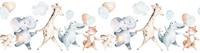 Noordwand Kids Walls Behangrand met dieren en ballonnen - 45866