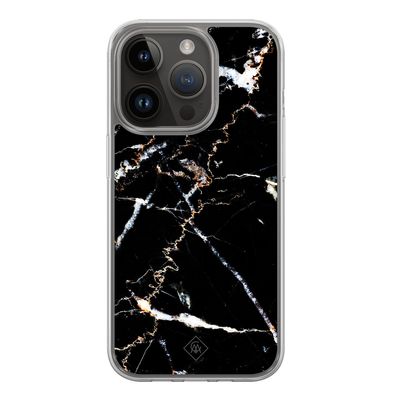 iPhone 13 Pro hybride hoesje - Marmer zwart