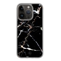 iPhone 13 Pro hybride hoesje - Marmer zwart