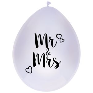 Ballonnen Mr & Mrs 30cm (6st)