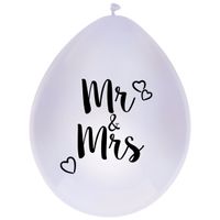 Ballonnen Mr & Mrs 30cm (6st) - thumbnail