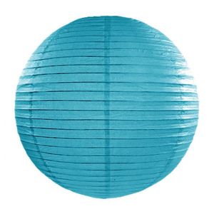 Bol lampionnen turquoise blauw 35 cm