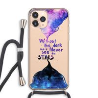 Stars quote: iPhone 11 Pro Max Transparant Hoesje met koord