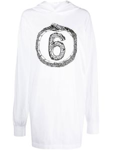 MM6 Maison Margiela hoodie oversize à logo - Blanc