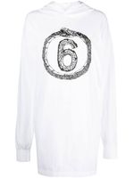 MM6 Maison Margiela hoodie oversize à logo - Blanc