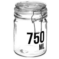 Inmaakpot/voorraadpot 0,75L glas met beugelsluiting   -
