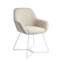 Jesper Home Eetkamerstoel 'Kushi' Beehive White, kleur Ivory Ivy