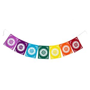 Gebedsvlaggen 7 Chakra&apos;s Affirmaties Katoen - 180 cm