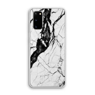 Witte marmer 2: Samsung Galaxy S20 Transparant Hoesje