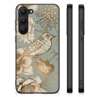 Bloemen Hoesje voor Samsung Galaxy S23 Plus Vintage Bird Flowers