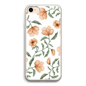 Peachy flowers: iPhone 7 Transparant Hoesje