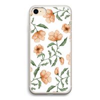 Peachy flowers: iPhone 7 Transparant Hoesje