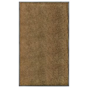 Deurmat wasbaar 90x150 cm bruin