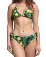 Siretessile bikini Acireale dames polyamide zwart/geel - thumbnail