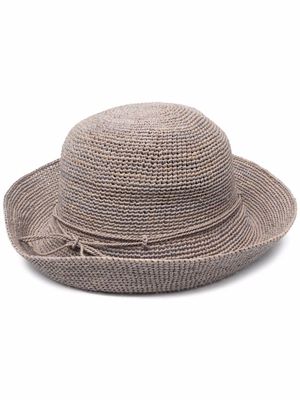 Helen Kaminski chapeau Provence en raphia - Gris