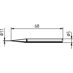 Ersa 0032BD Soldeerpunt Potloodvorm Grootte soldeerpunt 1.10 mm Inhoud: 1 stuk(s)