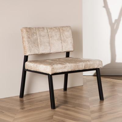 Nohr Fauteuil 'Delma' Chenille, kleur Beige