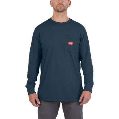 Milwaukee WT LS BLU L T-shirt Work long sleeve blue L - 4932493045