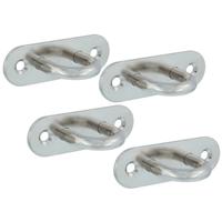 AMIG Oogplaat - 4x - 6 x 2cm - AISI 316 rvs - vastzetplaat - voor buiten