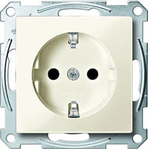 Merten stopcontact enkel creme mat 230-0444 kinderveilig
