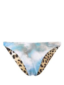 Roberto Cavalli bas de bikini à design réversible - Bleu