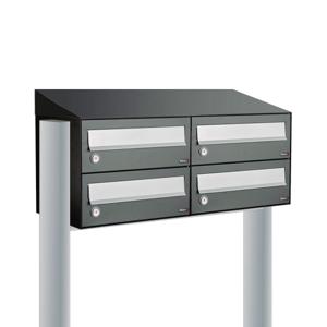 Allux Hive Set 2-Breed, 2-Hoog Met Dak Op Statief Antraciet - 40030065_2x2ds
