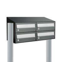 Allux Hive Set 2-Breed, 2-Hoog Met Dak Op Statief Antraciet - 40030065_2x2ds