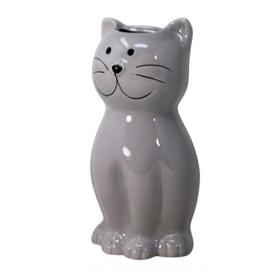 Waterverdamper - kat / poes - grijs - kinderkamer - 17 cm - luchtbevochtiger