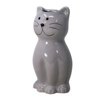 Waterverdamper - kat / poes - grijs - kinderkamer - 17 cm - luchtbevochtiger