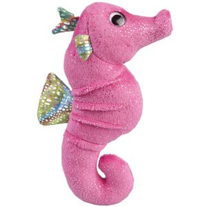 Pluche knuffel dieren glitter Zeepaardje van 18 cm