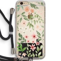 Botanical sweet flower heaven: iPhone 6 PLUS / 6S PLUS Transparant Hoesje met koord