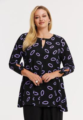 Yoek Tuniek flare LOOPS | Zwart | Maat 46/48