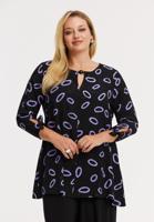 Yoek Tuniek flare LOOPS | Zwart | Maat 46/48 Yoek Tuniek flare LOOPS | Zwart | Maat 46/48