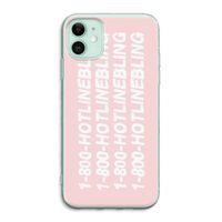 Hotline bling pink: iPhone 11 Transparant Hoesje