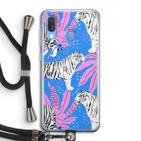 Tijger: Samsung Galaxy A40 Transparant Hoesje met koord