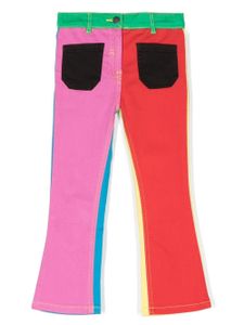 Stella McCartney Kids pantalon colour block à coupe droite - Rose