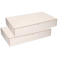 Sorteerdoos - 2x - 54 x 32 cm - met 15 vakjes van 10 x 10 cm - karton - opbergbox - opbergdoos
