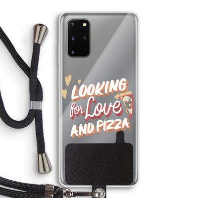 Pizza is the answer: Samsung Galaxy S20 Plus Transparant Hoesje met koord