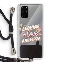 Pizza is the answer: Samsung Galaxy S20 Plus Transparant Hoesje met koord