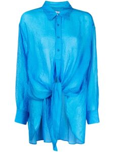 izzue chemise à effet froissé - Bleu