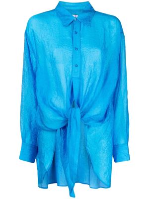 izzue chemise à effet froissé - Bleu