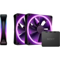 NZXT f120 rgb duo case fans (zwart, 3 stuks, 120 x 120 x 25 mm, pwm, incl. controller)