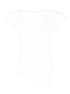 ISABEL MARANT t-shirt asymétrique Sebani à design matelassé - Blanc