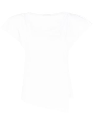 ISABEL MARANT t-shirt asymétrique Sebani à design matelassé - Blanc
