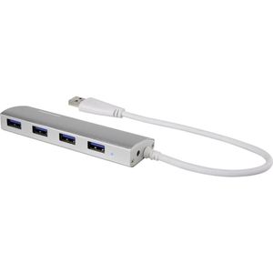 Renkforce USB 3.2 Gen 1-hub 4 poorten Met aluminium behuizing Aluminium