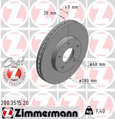 Remschijf Coat Z 200251520