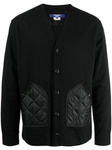 Junya Watanabe MAN veste col v à empiècement matelassé - Noir