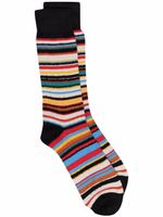 Paul Smith chaussettes rayées en maille - Noir