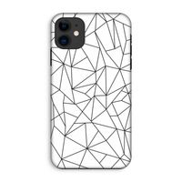 Geometrische lijnen zwart: iPhone 11 Tough Case