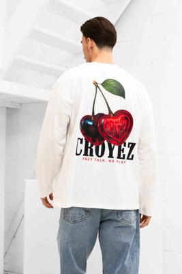 Croyez Cerise D'Amour Longsleeve Heren Wit - Maat M - Kleur: RoodWitZwart | Soccerfanshop
